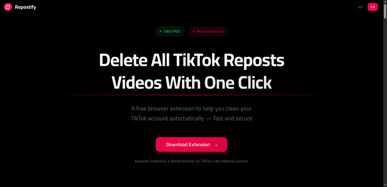 معاينة واجهة Repostify